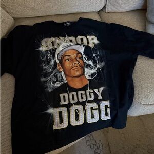 Black Snoop Dogg Graphic T-Shirt